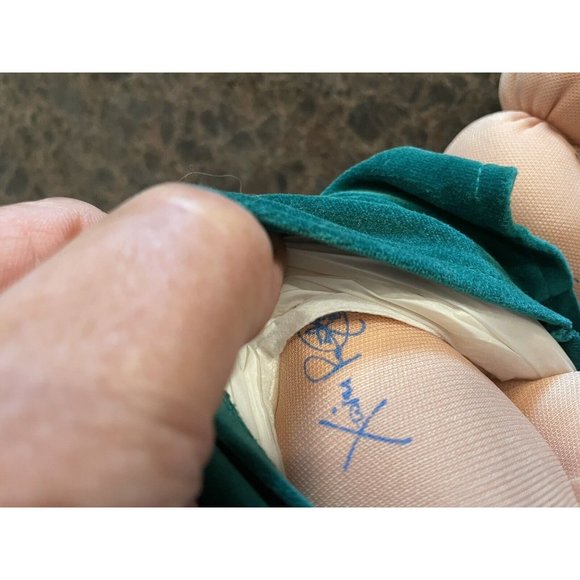 Vintage Set of Cabbage Patch Twins in Green Velvet #479 - Picture 8 of 15